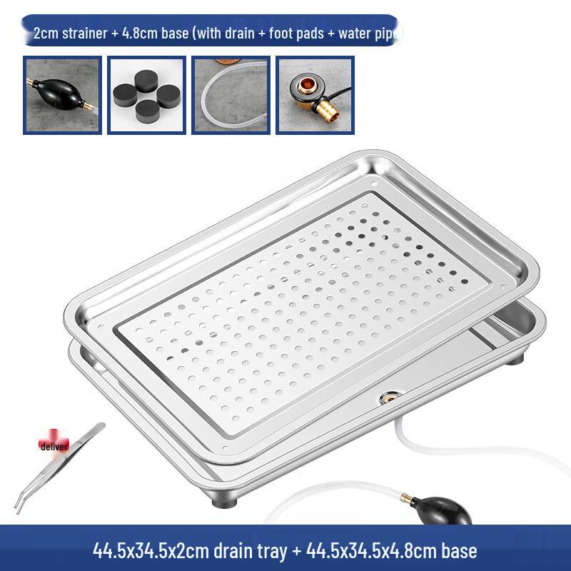 Tea Tray with Drainage System