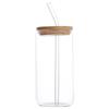 500ML/16oz Glass Cups with Lids and Straws Iced Coffee Glasses Beer Glasses Tea Cup Drinking Glasses for Cocktail  Gift