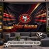 Wall Hanging Tapestry Custom NameSan Francisco 49ers Pattern Personalized Printed Fabric Wall Decor