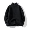 Half Zipper Sweater Men's Solid Color Autumn and Winter New Long-sleeved T-shirt Sweater Men's Sweater Men's and Women's Jacket