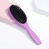 Cepillo para el cabello Mango de madera Cerdas de jabalí Peine para barba Peine para desenredar Alisar Cerdas de jabalí Peine de masaje