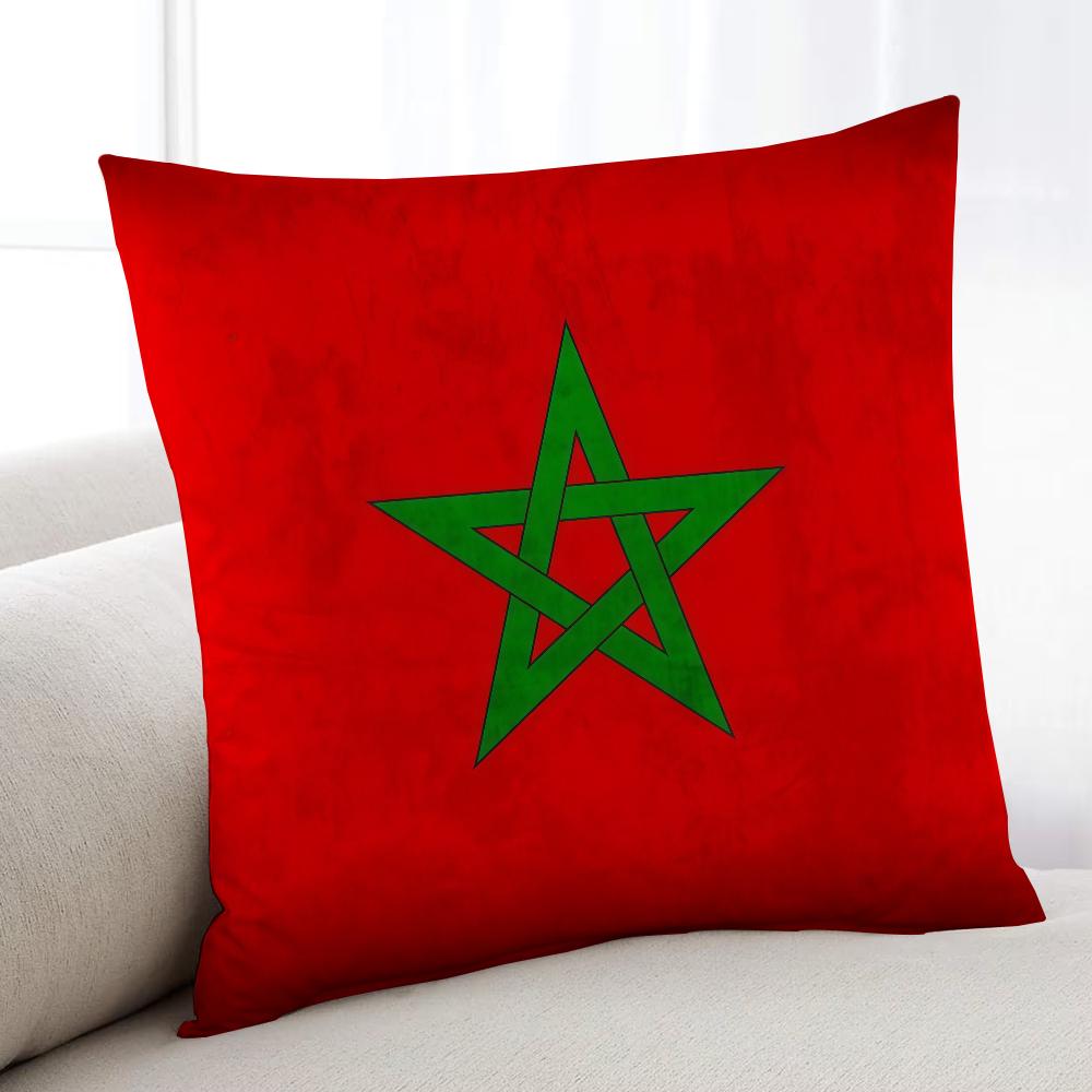 Cool Morocco Flag Cushion Cover Home Bedding Sofa Living Room Pillowcase Simple Soft Skin Cushion Cover Party Gift