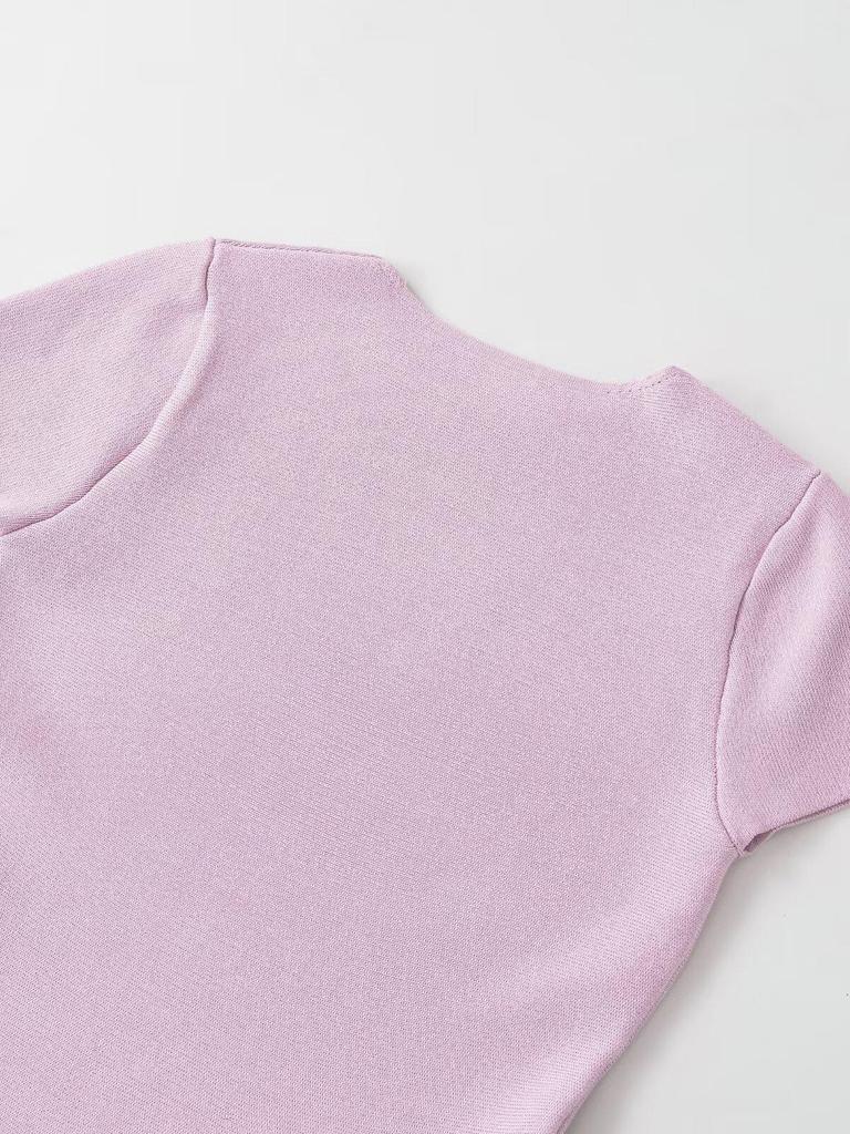 2026 Women's European Spring Knit Top with Skirt-Style Hem