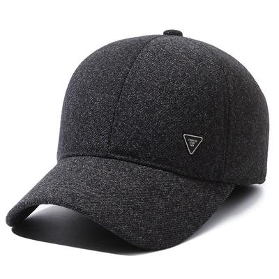 Autumn and Winter Men's Ear Protectors, Woolen Baseball Caps, Fleece To Keep Dad and Grandpa Warm, Ear Protectors and Cold-proof Peaked Caps