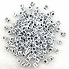 100pcs 7x4mm 6x6mm Mixed Alphabet Letter Beads Charms Beads for Making Jewelry Diy Handmade Bracelets Accessories