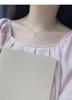 S999 Sterling Silver Zircon Water Drop Necklace – Elegant Light Luxury Clavicle Chain for Women
