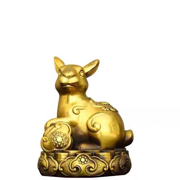 12 Chinese Zodiac Animal Figurines Set Pure Copper Rat, Ox, Tiger, Rabbit, Dragon, Snake, Horse, Goat, Monkey, Rooster, Dog,Pig