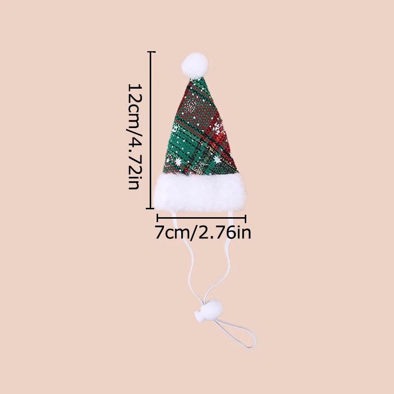 Pet Mini Plush Christmas Hat Cute Felt Ball Bowknot Bell Santa Hat Cats Dogs Xmas New Year Party Caps Pet Navidad Costume Decor