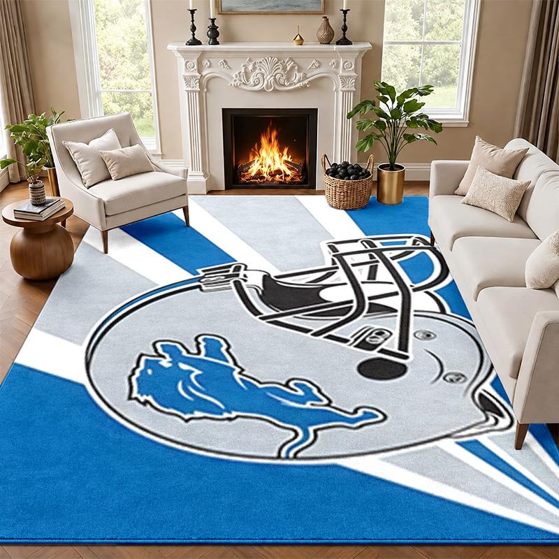 Detroit Lions Carpet Door Mat for Living Room or Bedroom Protective Mat Under Chair Office Decoration Christmas Gift Birthday Present