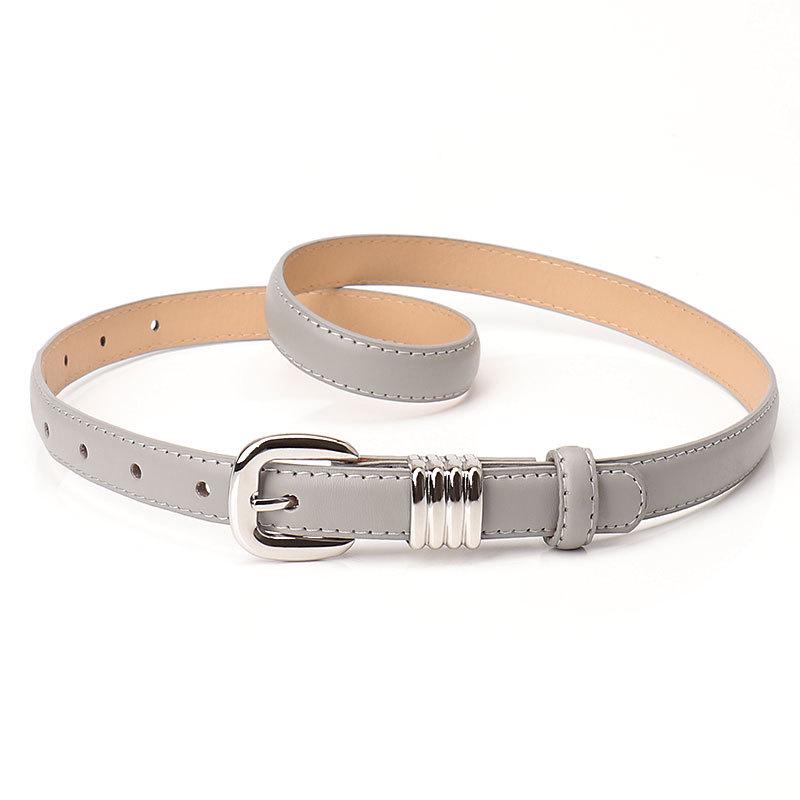 Women's Faux Leather Minimalist Skinny Belt for Jeans and Dresses