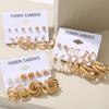 IF ME Retro Butterfly Tassel Pearl Earrings Set Elegant Gold Earring Women Fashion Jewelry Accessories