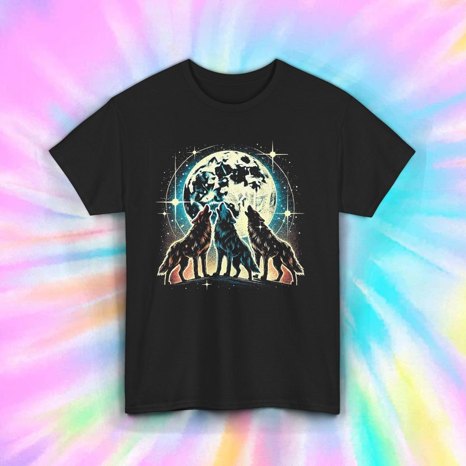 Wolf Moon Shirt Spiritual Forest Nature Night Howl Graphic S-5XL S
