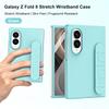 For Samsung Galaxy Z Fold 8  Phone Case Silicone Wristband Hard Cover Folding Shockproof Protection Hard Cover Funda Accessories