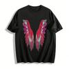 Gradient-Flügel-Print Lässiges Stilvolles Oberteil Für Damen Reines Baumwoll-T-Shirt