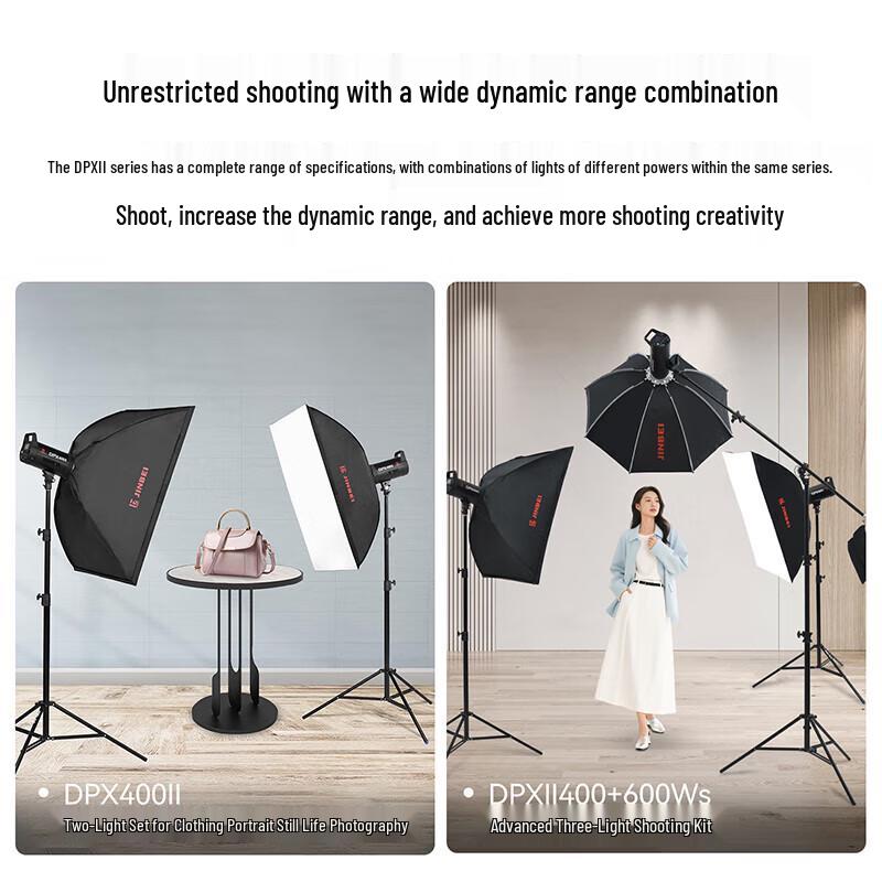 JINBEI DPX400II Studio Flash Light with Octagonal Softbox