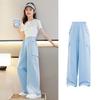 Girls Wide Leg Pants Children's Ice Silk Trousers Anti Mosquito Pants Teen Sports Style Clothing Kids Streetwear Cargo Pant