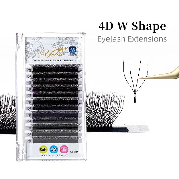 Yelix Cilios 5D W Shape Eyelash Extensions 4D/6D/8D Premade Volume Fans Natural Soft Automatic Flowering Lash Makeup Supplies