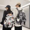 Schoolbag Backpack Men's and Women's Fashion Korean Version of Harajuku Ins Style Simple Junior High School Student Schoolbag Lightweight Trendy Brand