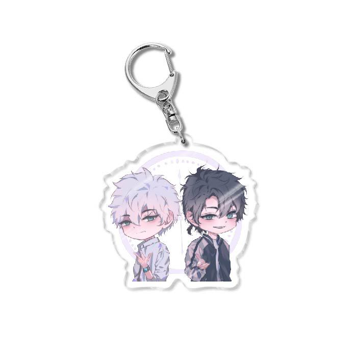 6CM Anime Keychain Women Link Click Key for Men Charles Key Ring Bag Acrylic Car Keyring Cute Acrylic Pendant Key Cosplay Gift