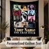 Tapiz Impreso con Texto Personalizado Patrón de Taylor Swift Colgante de Pared Grande Decoración de Habitación Interior