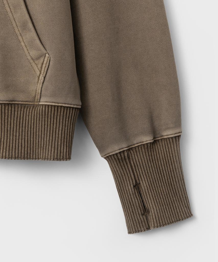 Belier Neo Utility Zip-Up Hoodie - Dyed Brown