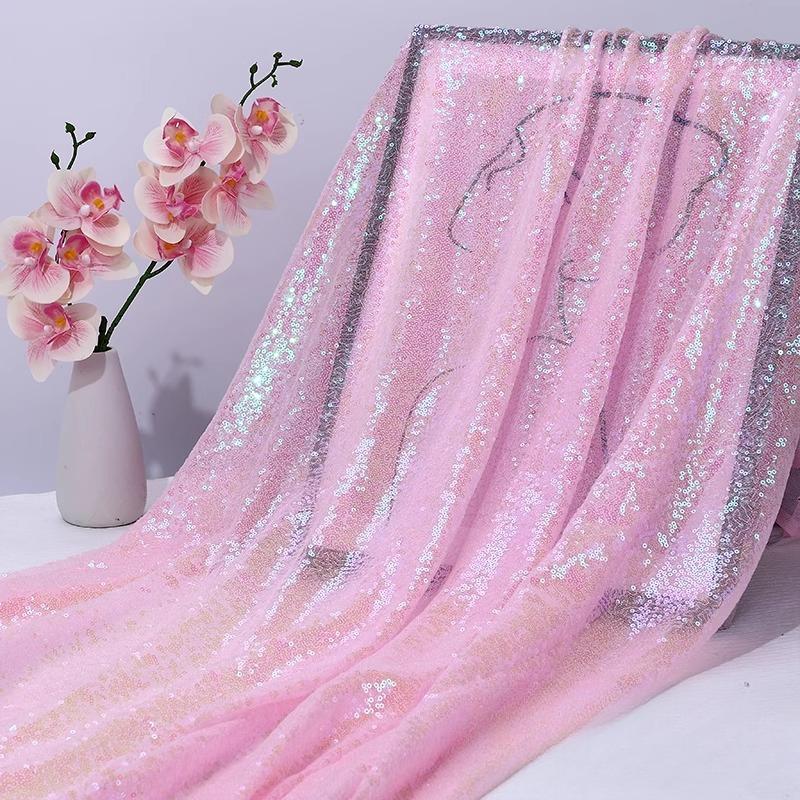 Tkaniny cekinowe i zagęszczone tkaniny siatkowe 100x150cm są używane do odzieży bankietowej, dekoracji scenicznych i tkanin DIY do sesji zdjęciowych