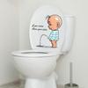 Sticker Decal Waterproof Lovely Adorable Creative Novelty Decorative PVC Child Pee Toilet Decal Household Supplies