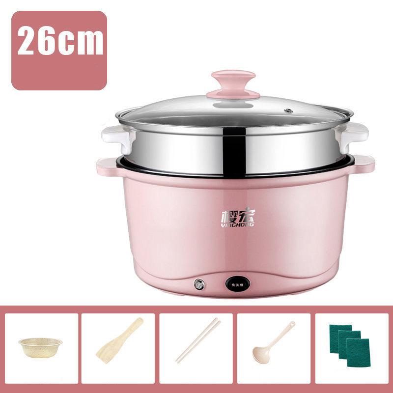 

Електрична сковорода 100 Вт, 26 см, антипригарна каструля вок, багатофункціональна електрична нагрівальна каструля, кухонне приладдя з пароваркою GE plug