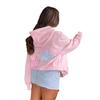Women's Fleece-Lined Hoodie with Letter Print & Kangaroo Pocket
