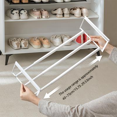 Praktischer Schuhständer - Robuste erweiterbare platzsparende verstellbare Lagerregal, Modernes minimalistisches Design für die Organisation unter dem Bett