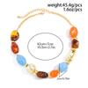SHIXIN New Bohemian Colored Resin Beaded Beaded Chokers Necklaces for Women Vintage Elegant Adjustable Clavicle Chain Jewelry