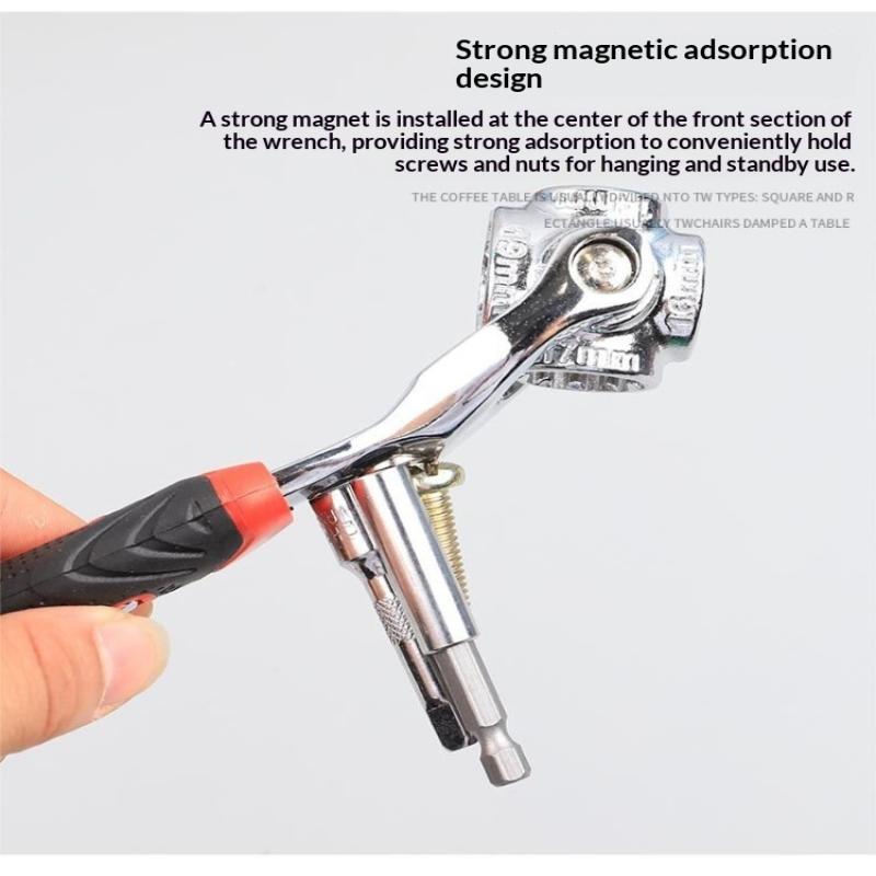 52/48 in 1 Hand-Spline-Schrauben-Steckschlüssel-Set Mehrzweckwerkzeug Universal-Ratschensteckschlüssel Multifunktionsschlüssel mit 360-Grad-Drehung