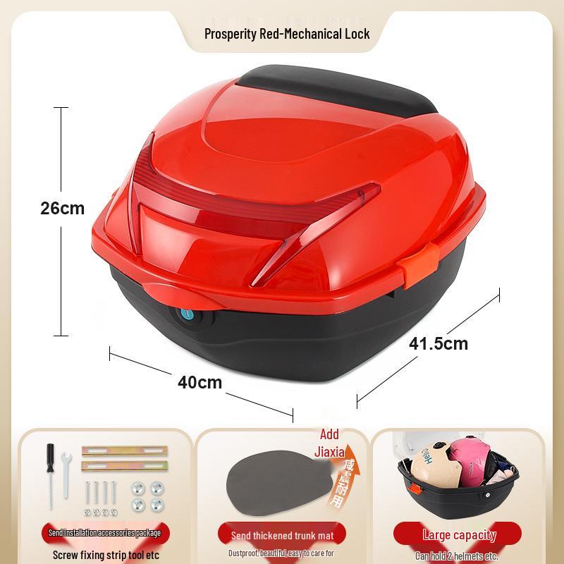 Electric Car & Motorcycle Large Trunk Box - Anti-Shake Universal Storage for Electric Bicycles