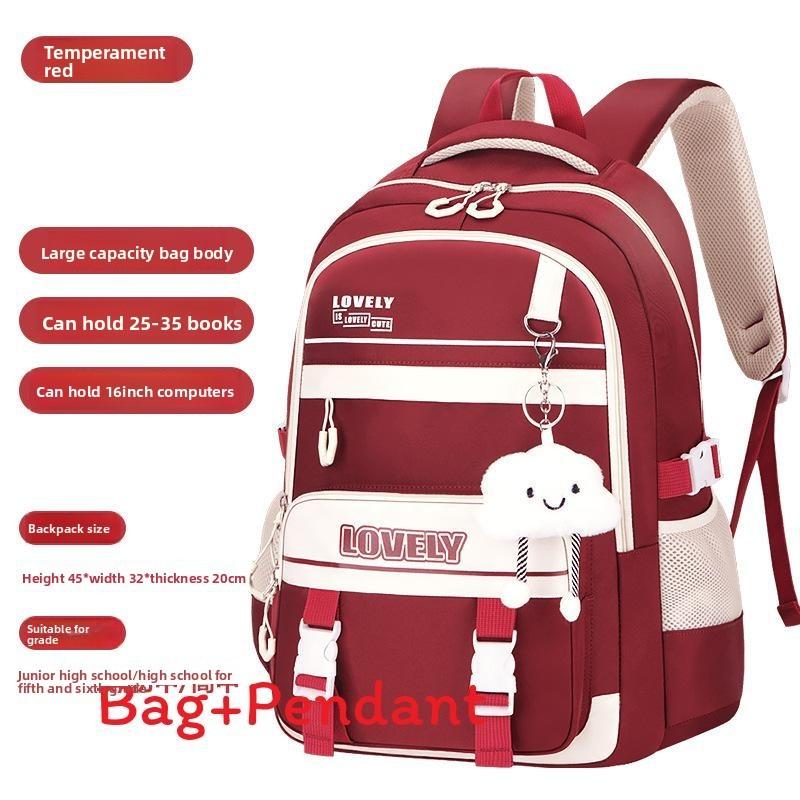 Large Capacity Girls Backpack With Breathable Material For School Education