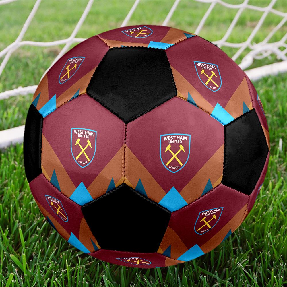 West Ham United F.C Soccer Ball Colorful All Ages Machine Stitched PVC Competition Ready Durable High-Bounce.SIZE5