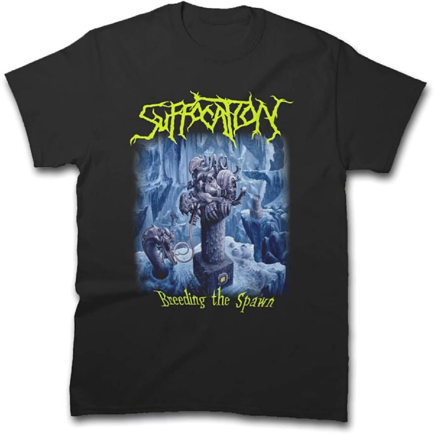 Suffocation Breeding The Spawn Old School Us Death Metal T-Shirt, Multicolor, Small-5X-Large S