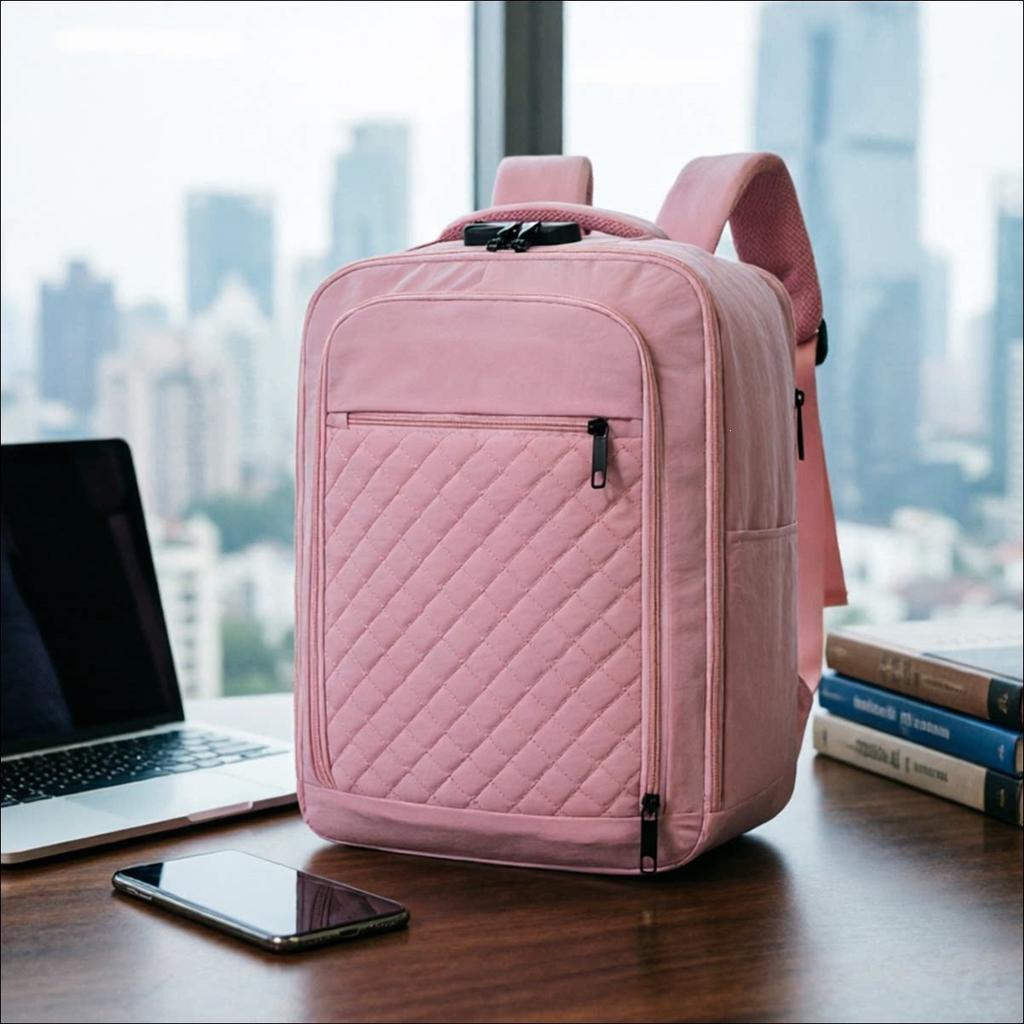 Schoolbag with Combination Lock Fashion Schoolbag Business Commuter Backpack Anti-theft Backpack Women's Storage Waterproof 11.1 Inch Computer Bag