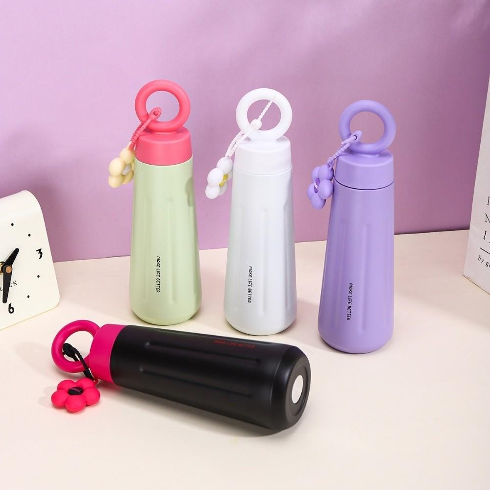 Sunflower Pendant Stainless Steel Insulated Cup 450ML Capacity Sports Water Cup  Outdoor Sports