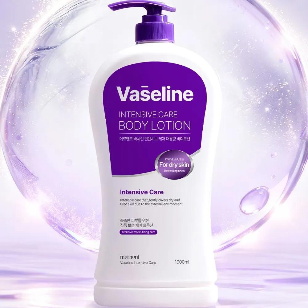 Merhent Vaseline Intensive Body Lotion 1000ml X 1 Large Size Body Cream Perfume High Moisturizing