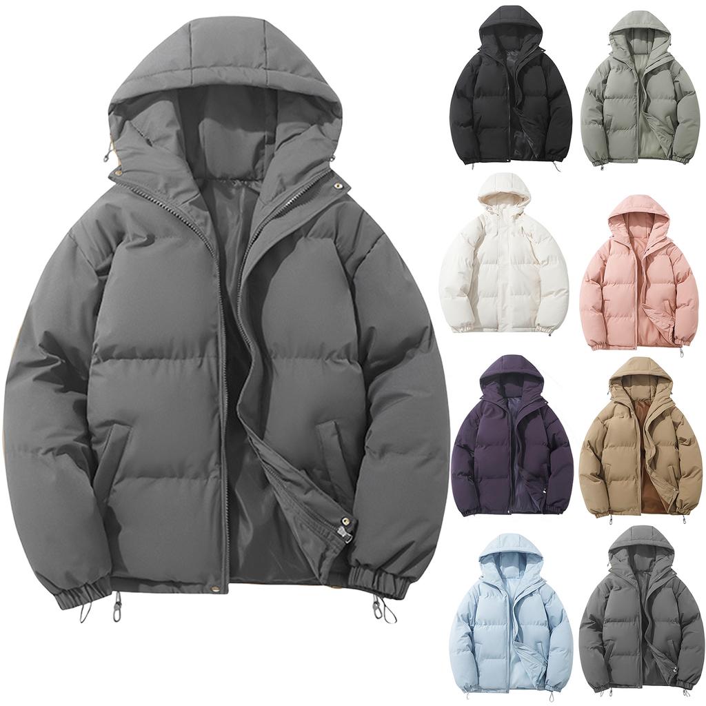 Winter Graphene Thermal Magnetic Cotton Clothing Men Couple Models Padded Hooded Jacket Men