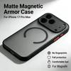 Translucent Magnetic Armor Phone Case For iPhone 17 Pro Max 13 12 Mini 14 15 Plus 16 Pro Air For Magsafe Wireless Charging Cover