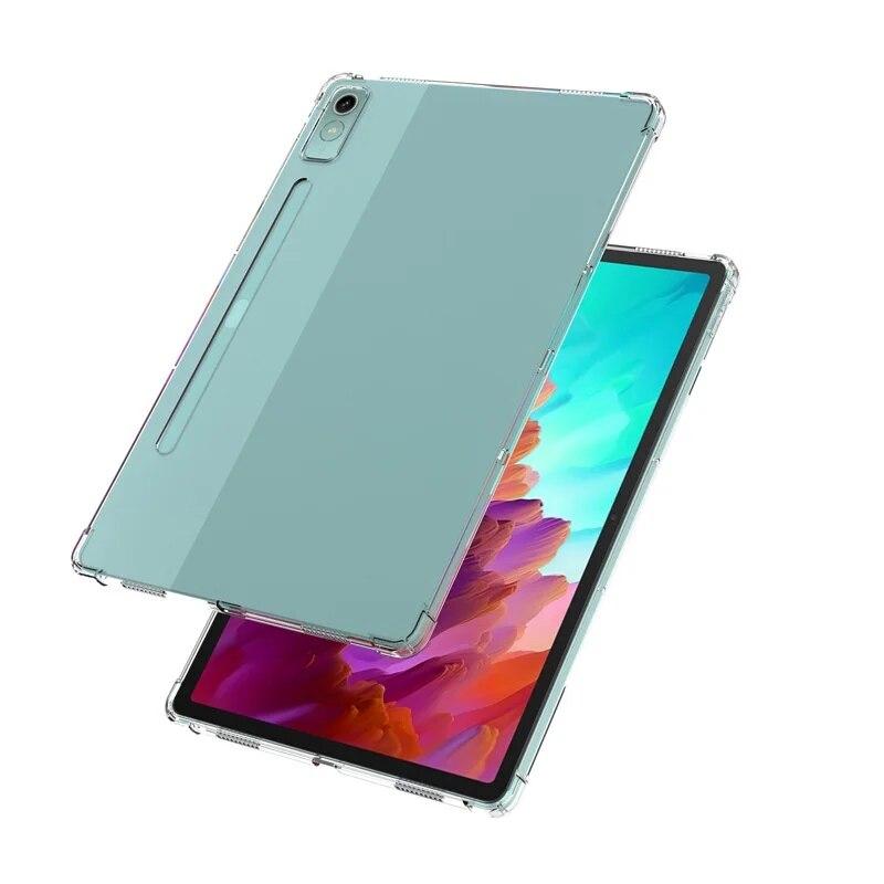 Airbags, weiches TPU für Lenovo Xiaoxin Pad Pro 12,7 Zoll, durchsichtige Hülle für Xiaoxin Tab P12 2023, transparente Silikon-Tablet-Hülle