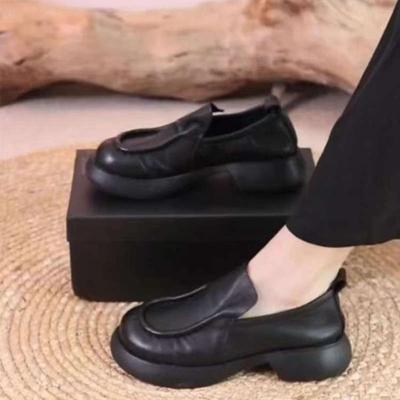 Soft-soled Casual Single Shoes Women's Comfortable Platform Soft Leather Autumn New Fashion Small Leather Shoes