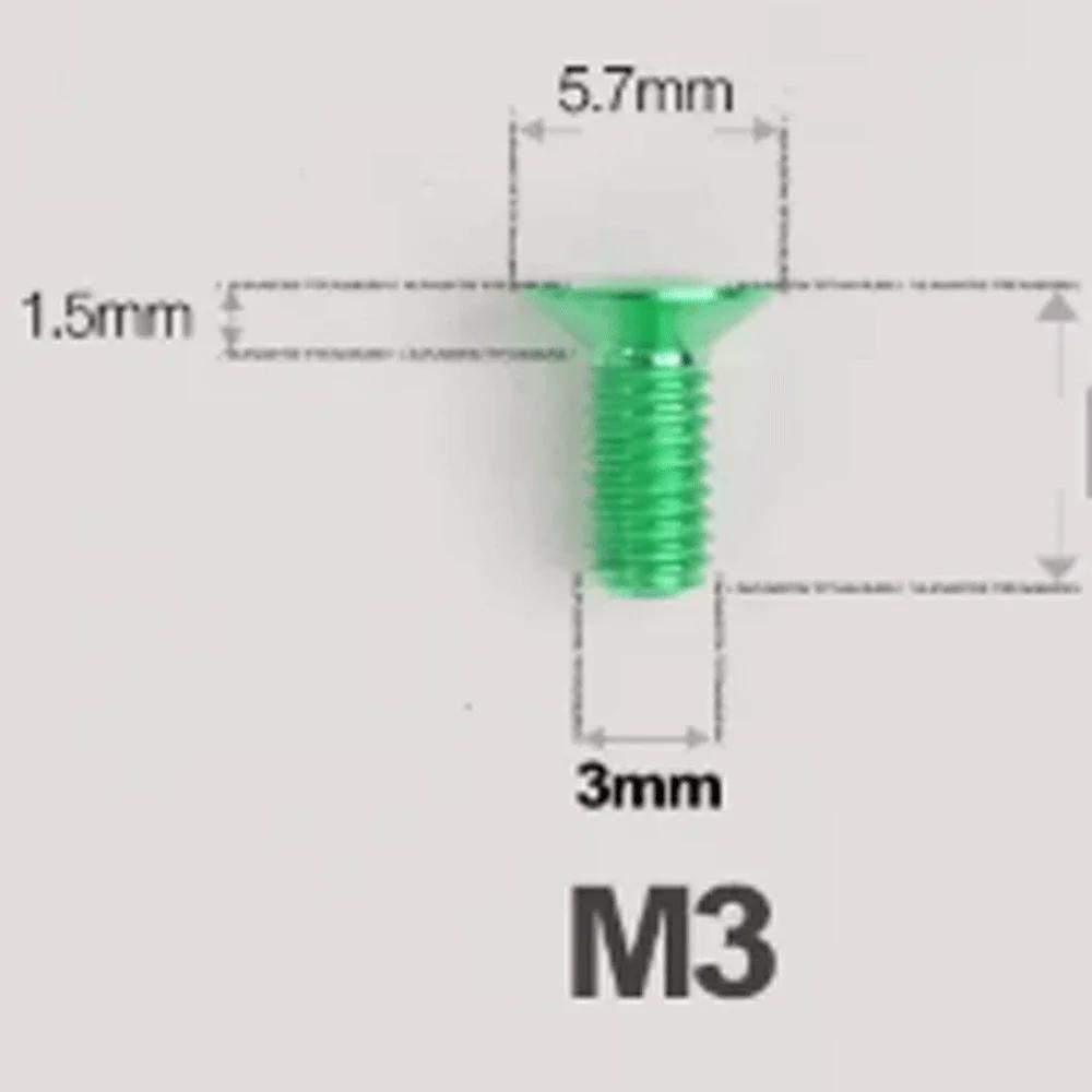 1 PC Various Color M3*6/8/10/12/15-30mm TC4 GR5 Titanium AlloyT10 Torx Flat Countersunk Screw Bolt For Bike Bicycle Road Bike