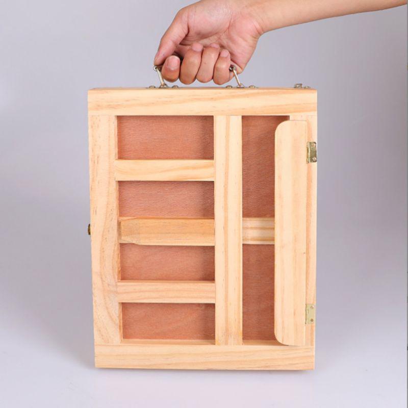 Folding Wooden Desktop Easel: Multifunctional Oil Painting & Sketching Box with Drawing Board