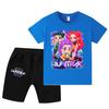 WA1222 Kids Boys Girls Kpop Rumi Zoey Mira Print Short Sleeves T-shirt Shorts Pants Sets