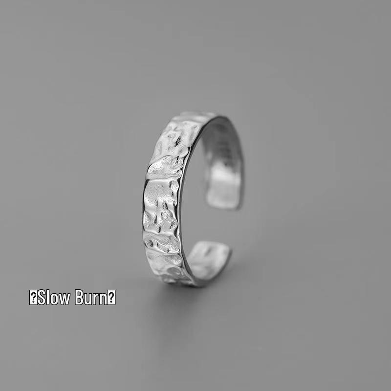 Pánský nastavitelný retro hip-hopový prsten na ukazováček - Otevřený, univerzální jednoduchý trendy prsten