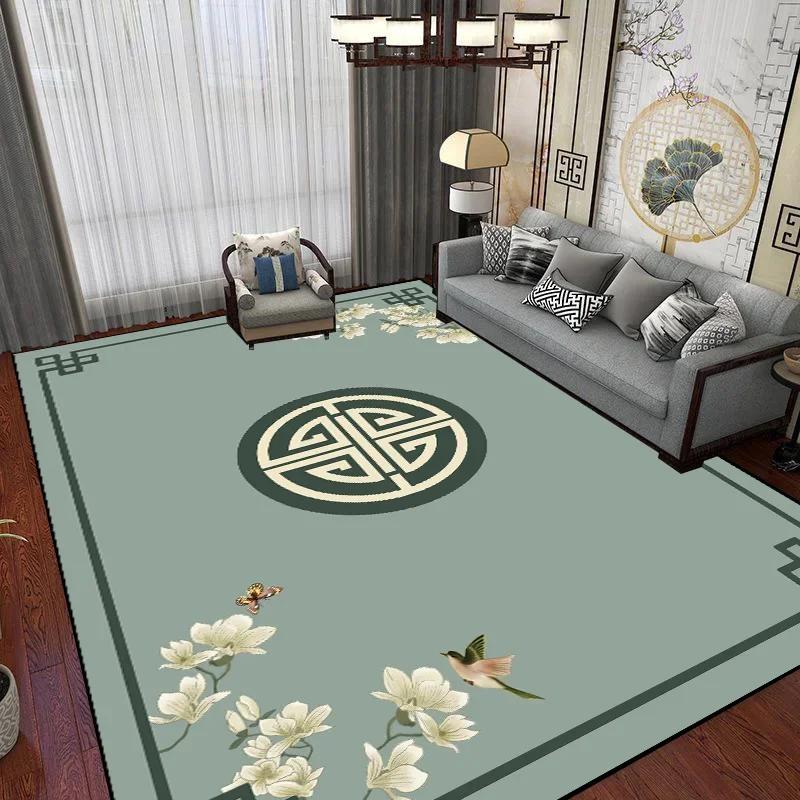 Luxurious Chinese Style Carpets for Living Room Washable Lounge Large Room Rugs Soft Non-slip Floor Mats Bedroom Carpet 200x300