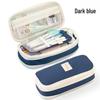 Student Art Style Large Capacity Multi-functional Solid Color Pencil Case