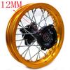 1.85-12 Front Or Rear Dirt Bike Wheel Rim 12inch Pit Bike Aluminum Alloy Circle With 12MM Or 15MM Wheel Axle Hole